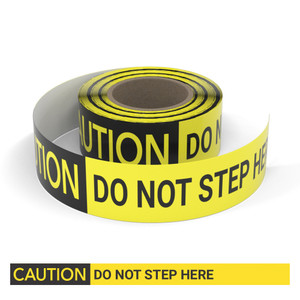 Caution: Do Not Step Here - Smart Stripe Inline Printed Floor Tape