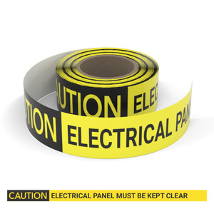 Caution: Electrical Panel Must Be Kept Clear - Smart Stripe Inline Printed Floor Tape