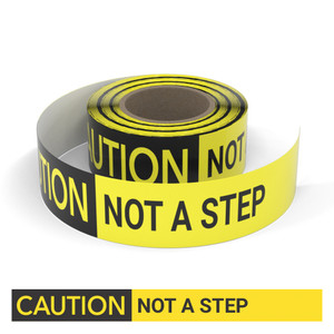 Caution: Not A Step - Smart Stripe Inline Printed Floor Tape