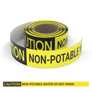 Caution: Non-Potable Water Do Not Drink - Smart Stripe Inline Printed Floor Tape