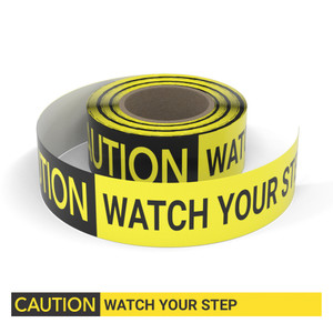 Caution: Watch Your Step - Smart Stripe Inline Printed Floor Tape