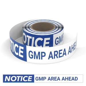 Notice: Gmp Area Ahead - Smart Stripe Inline Printed Floor Tape