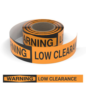 Warning: Low Clearance - Smart Stripe Inline Printed Floor Tape