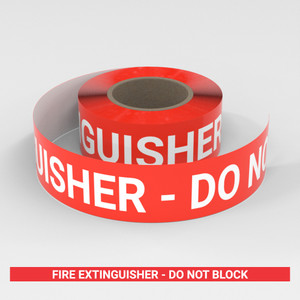 Fire Extinguisher - Do Not Block - Smart Stripe Inline Printed Floor Tape