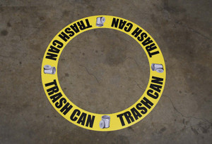 Trash Can - Circular Floor Sign Ring