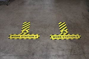 Work Station 8 - Floor Sign T's