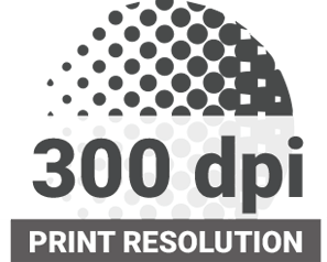 300 DPI Print Resolution