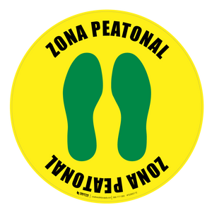 Zona Peatonal Floor Sign