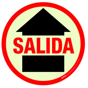 Glow in the Dark Salida (Exit) Floor Sign