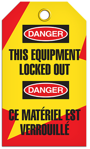Lockout English/French Equipment Tags