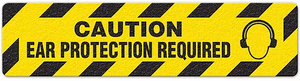 Caution Ear Protection Required (6"x24") Anti-Slip Floor Tape - 5 Pack