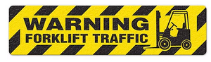 Warning Forklift Traffic (6"x24") Anti-Slip Floor Tape - 5 Pack