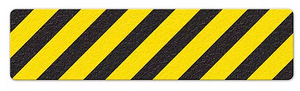 Hazard Stripe (6" x 24") Yellow/Black Anti-Slip Floor Tape - 5 Pack