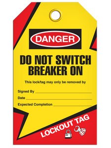 Lockout Breaker On Tags