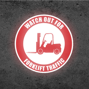 SignCast S300 Virtual Sign - Watch Out for Forklift Traffic